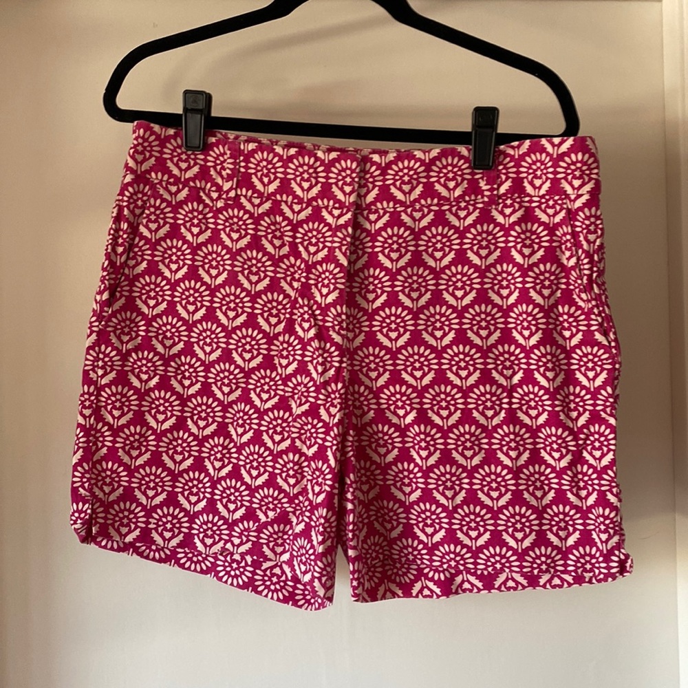 Pink floral shorts